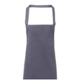 Steel - Back - Premier Unisex Adult Cotton Bibbed Apron