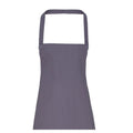 Dark Grey - Back - Premier Unisex Adult Cotton Bibbed Apron