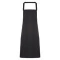 Black - Front - Premier Unisex Adult Cotton Bibbed Apron