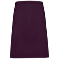 Aubergine - Front - Premier Colours Mid Length Apron