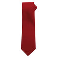 Burgundy - Front - Premier Plain Polyester Tie