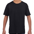 Black - Front - Gildan Childrens-Kids Softstyle T-Shirt