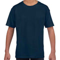 Navy - Front - Gildan Childrens-Kids Softstyle T-Shirt