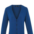 Royal Blue - Back - Premier Womens-Ladies Cotton Acrylic V Neck Cardigan