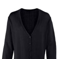 Black - Back - Premier Womens-Ladies Cotton Acrylic V Neck Cardigan