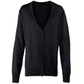 Black - Front - Premier Womens-Ladies Cotton Acrylic V Neck Cardigan