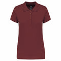 Wine - Front - Kariban Womens-Ladies Pique Polo Shirt