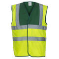 Paramedic Green-Yellow - Front - Yoko Mens Band & Brace Hi-Vis Waistcoat