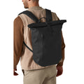 Black - Back - Quadra Lite Roll Top Waterproof Backpack