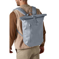 Blue Grey - Back - Quadra Lite Roll Top Waterproof Backpack