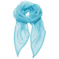 Turquoise - Front - Premier Unisex Adult Colours Chiffon Scarf