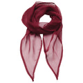 Burgundy - Front - Premier Unisex Adult Colours Chiffon Scarf