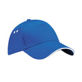 Bright Royal Blue-White - Front - Beechfield 5 Panel Sandwich Peak Baseball Cap