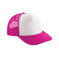 Fuchsia-White - Front - Beechfield Vintage Snapback Trucker Cap