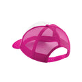 Fuchsia-White - Back - Beechfield Vintage Snapback Trucker Cap