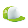 Lime Green-White - Front - Beechfield Vintage Snapback Trucker Cap