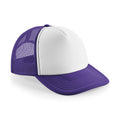 Purple-White - Front - Beechfield Vintage Snapback Trucker Cap