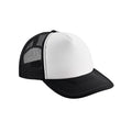 Black-White - Front - Beechfield Vintage Snapback Trucker Cap