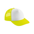 Fluorescent Yellow-White - Front - Beechfield Vintage Snapback Trucker Cap