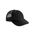 Black - Front - Beechfield Vintage Snapback Trucker Cap