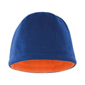 Navy-Bright Orange - Front - Result Fleece Reversible Hat