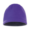 Purple-Charcoal - Front - Result Fleece Reversible Hat