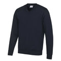 Academy Navy - Front - Awdis Childrens-Kids Academy V Neck Sweatshirt