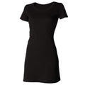 Black - Back - Skinni Fit Womens-Ladies T-Shirt Dress