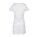 White - Back - Skinni Fit Womens-Ladies T-Shirt Dress