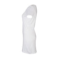 White - Side - Skinni Fit Womens-Ladies T-Shirt Dress