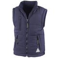 Navy - Front - Result Childrens-Kids Ultra Padded Gilet