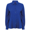 Royal Blue - Front - Henbury Womens-Ladies Moisture Wicking Long-Sleeved Shirt