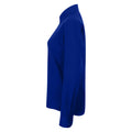 Royal Blue - Side - Henbury Womens-Ladies Moisture Wicking Long-Sleeved Shirt