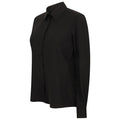 Black - Lifestyle - Henbury Womens-Ladies Moisture Wicking Long-Sleeved Shirt