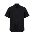 Black - Front - Henbury Mens Short-Sleeved Shirt