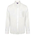 White - Front - Henbury Mens Moisture Wicking Long-Sleeved Shirt