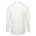 White - Back - Henbury Mens Moisture Wicking Long-Sleeved Shirt