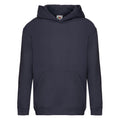 Deep Navy - Front - Fruit of the Loom Childrens-Kids Premium Hooded Sweatshirt