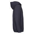 Deep Navy - Side - Fruit of the Loom Childrens-Kids Premium Hooded Sweatshirt