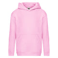 Light Pink - Front - Fruit of the Loom Childrens-Kids Premium Hooded Sweatshirt