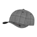 Black-White - Front - Flexfit Glen Checked Baseball Cap