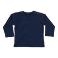 Nautical Navy - Front - Babybugz Baby Plain Long-Sleeved T-Shirt