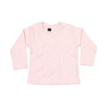 Powder Pink - Front - Babybugz Baby Plain Long-Sleeved T-Shirt