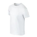 White - Side - Gildan Unisex Adult Softstyle Plain Ringspun Cotton T-Shirt