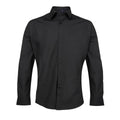 Black - Front - Premier Mens Supreme Poplin Formal Shirt