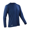 Navy - Front - Spiro Mens Performance Long-Sleeved T-Shirt