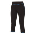 Jet Black-Sapphire Blue - Front - AWDis Cool Womens-Ladies Girlie Capri