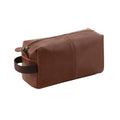 Tan - Front - Quadra Nuhide Wash Bag