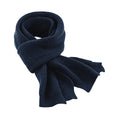 French Navy - Front - Beechfield Unisex Adult Classic Waffle Knitted Scarf