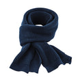 French Navy - Back - Beechfield Unisex Adult Classic Waffle Knitted Scarf